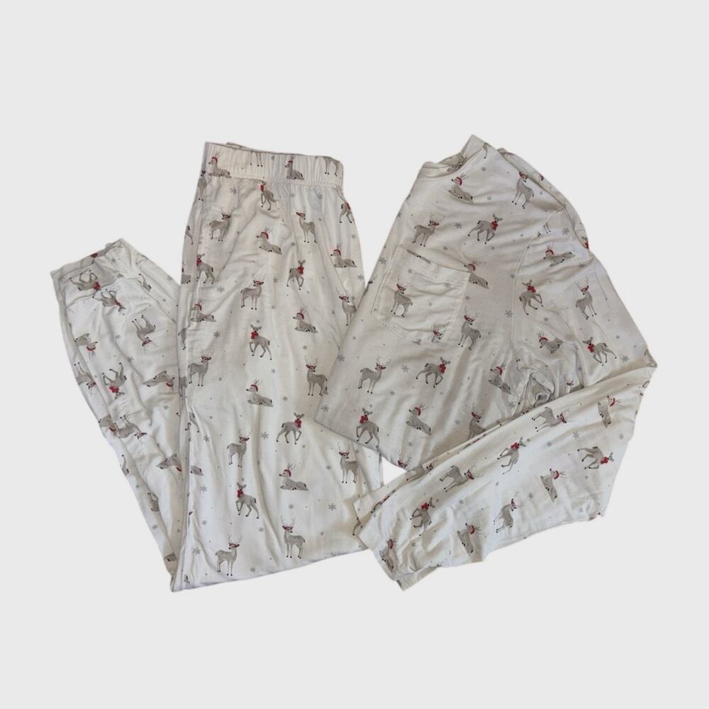 Kyte Baby Men’s Medium Cloud Deer Bamboo Pajama Set Christmas Holiday